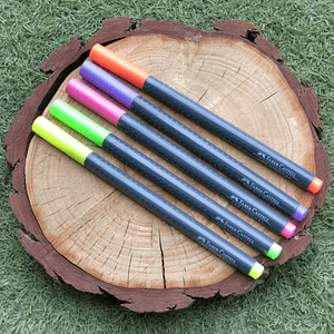 Rotuladores fineliner Faber Castell fluor