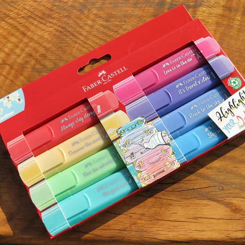 Destacadores Faber Castell Textliner pastel