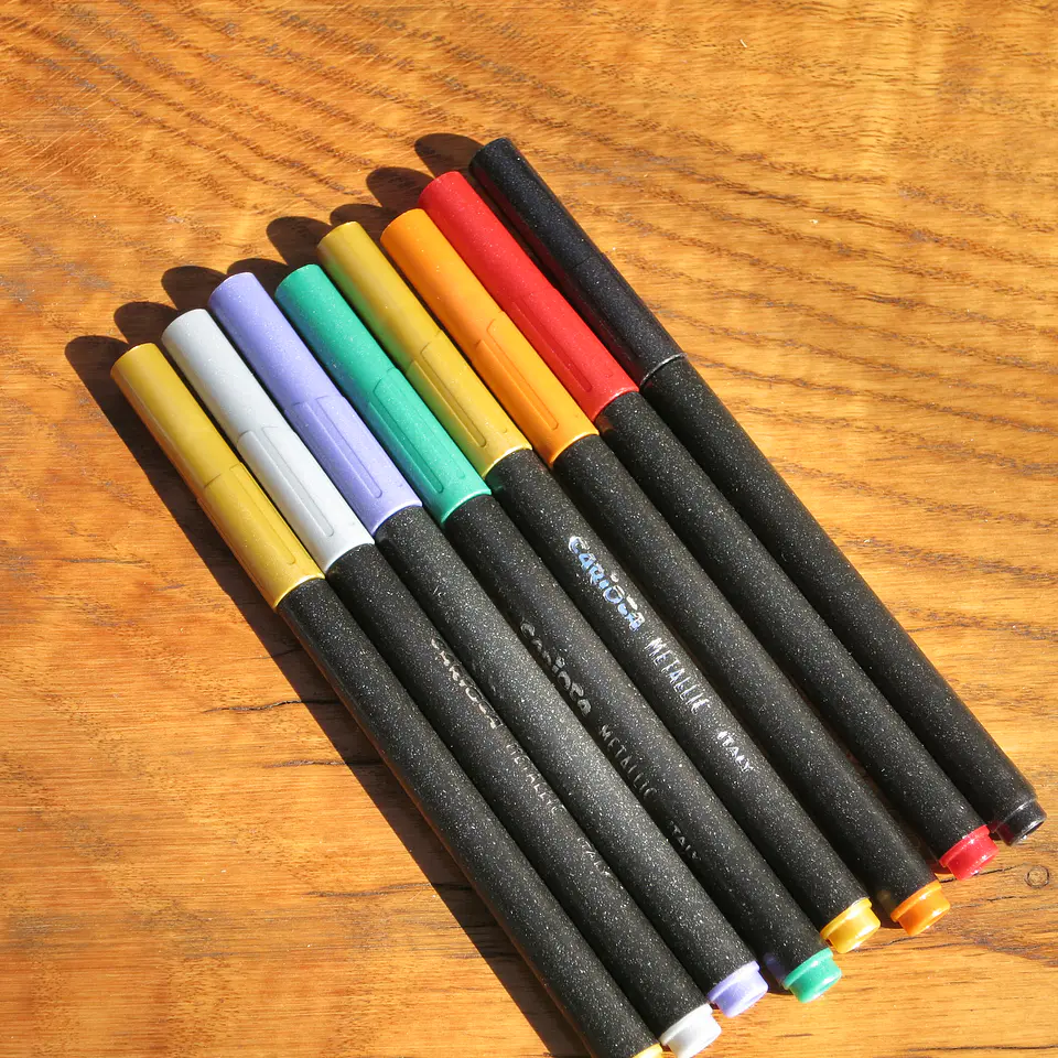 Carioca Metallic Fine Tip 8 Colores 2