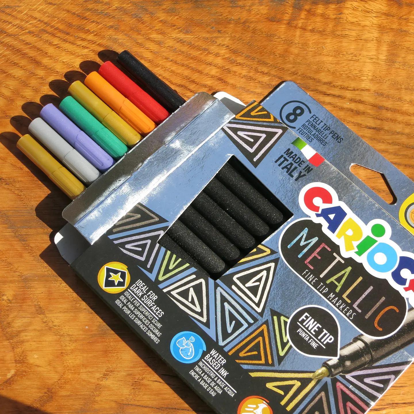 Carioca Metallic Fine Tip 8 Colores 4