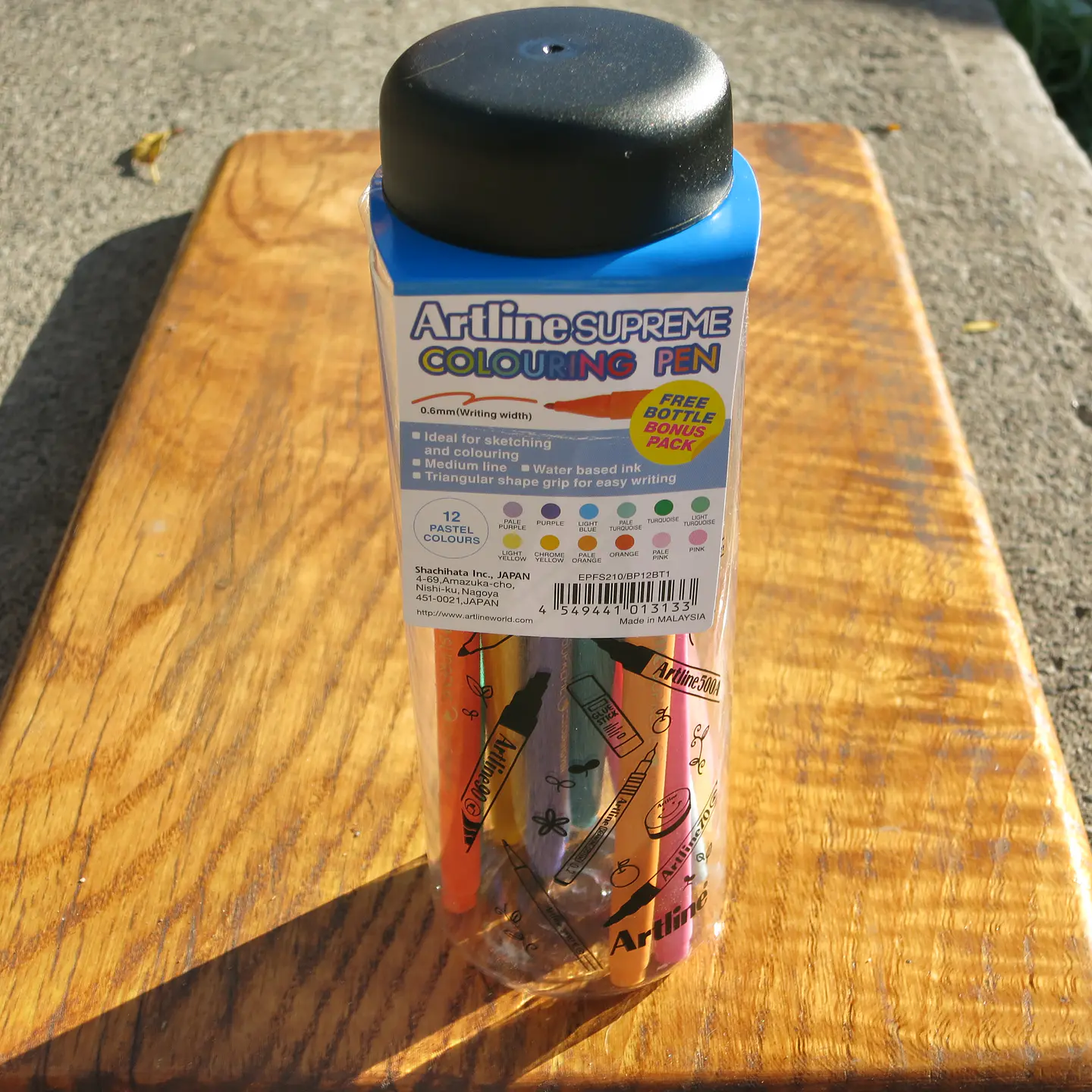 Set 12 colouring Pen + botella Artline 2