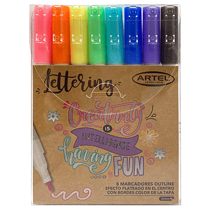 Set 8 Lápices outline artel