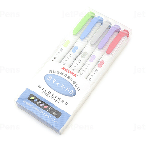 Set 5 Destacadores Zebra Mildliner