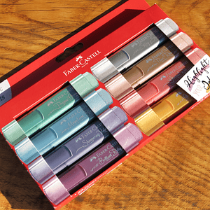 Destacador faber castell metálico