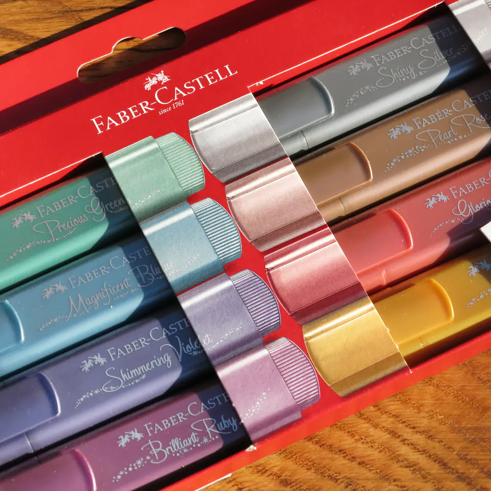 Destacador faber castell metálico 2