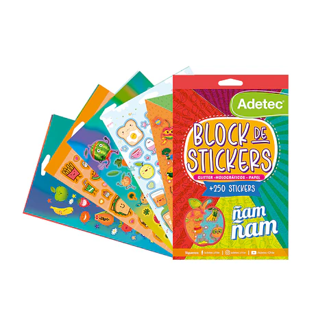 Block de stickers ñam ñam 