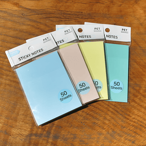 Notas adhesivas transparentes