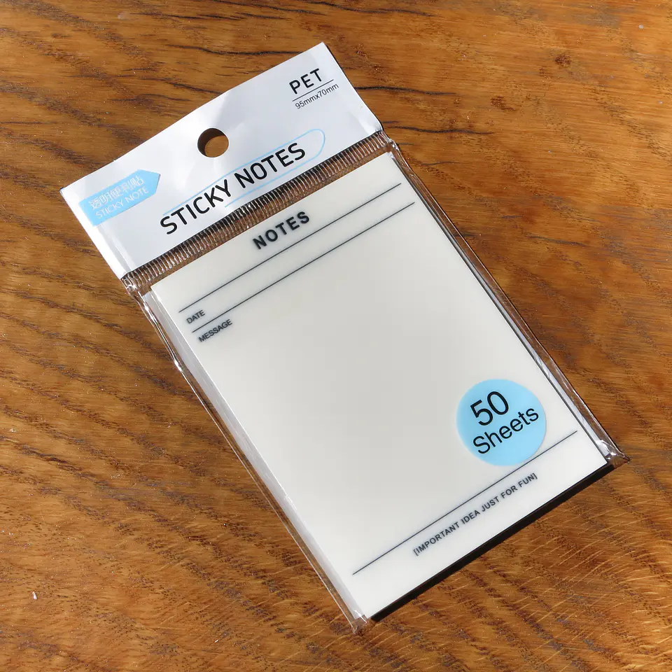 Notas adhesivas transparentes diseño 7