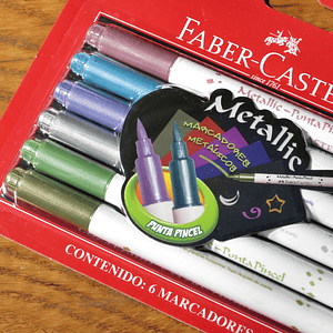 Marcador Faber castell brush metálico