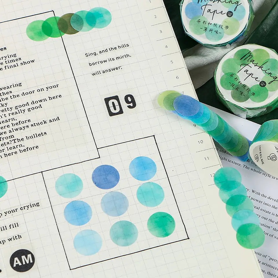 Washi tape cintas círculos 6
