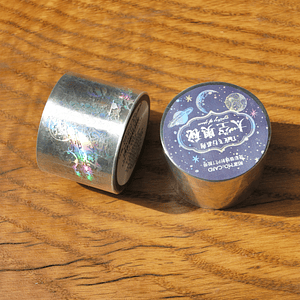 Washi tape tornasol traslucido