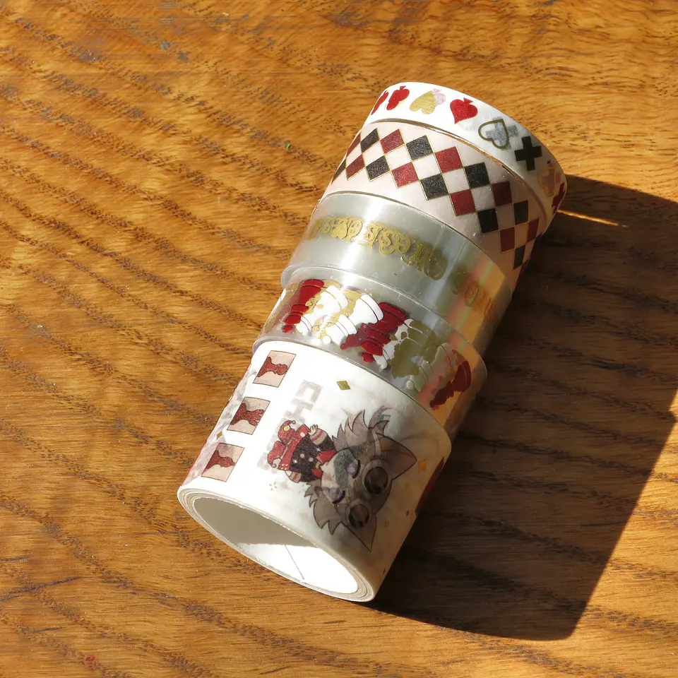 Set washi tapes cintas ajedrez 3