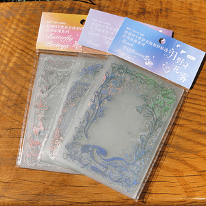 Tarjeta mica transparente tornasol