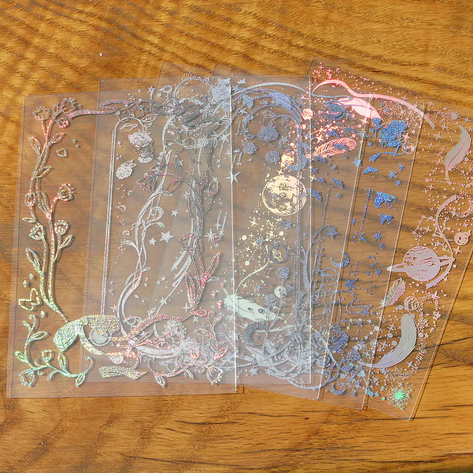 Tarjeta mica transparente tornasol 3