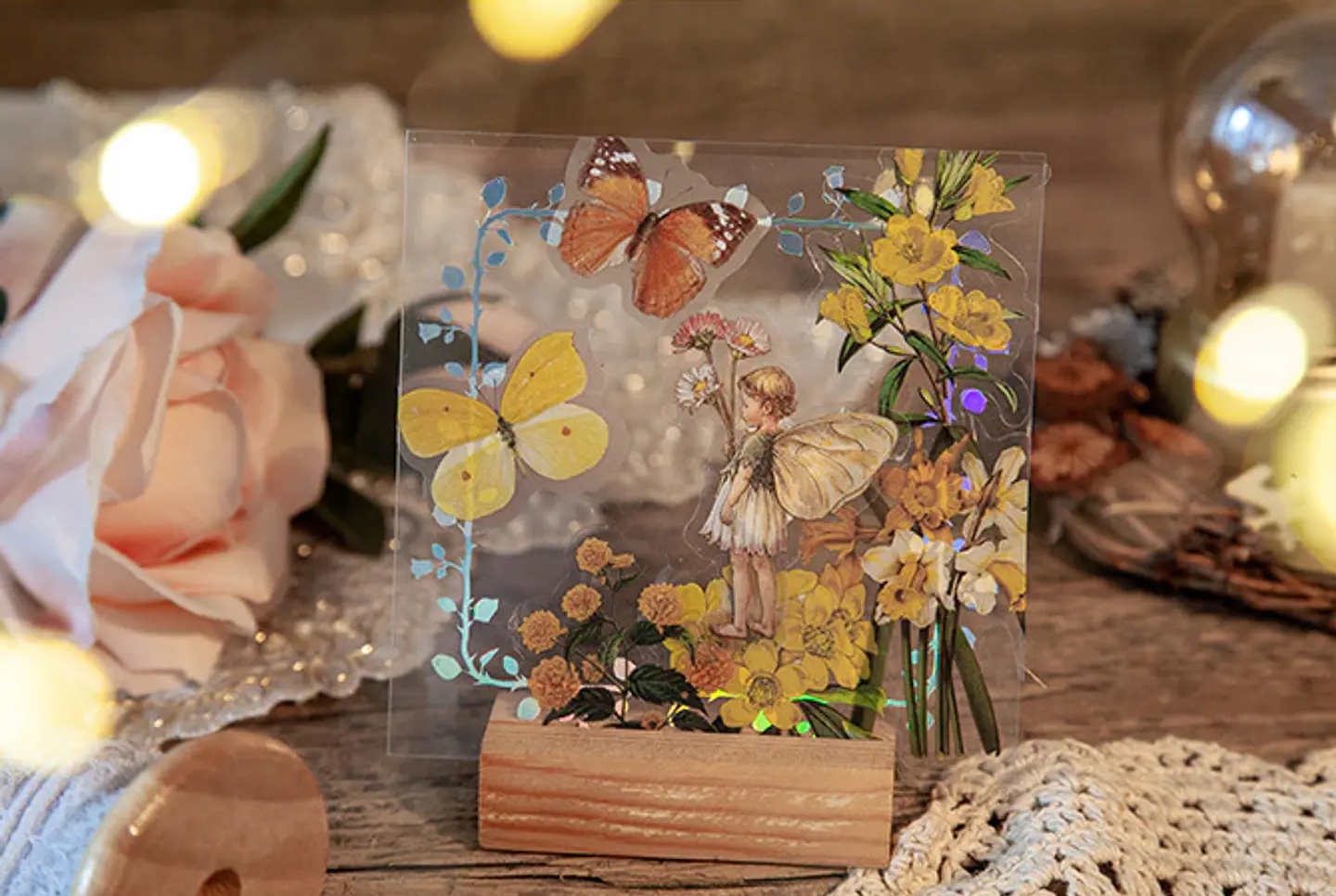 Tarjeta mica transparente tornasol 7