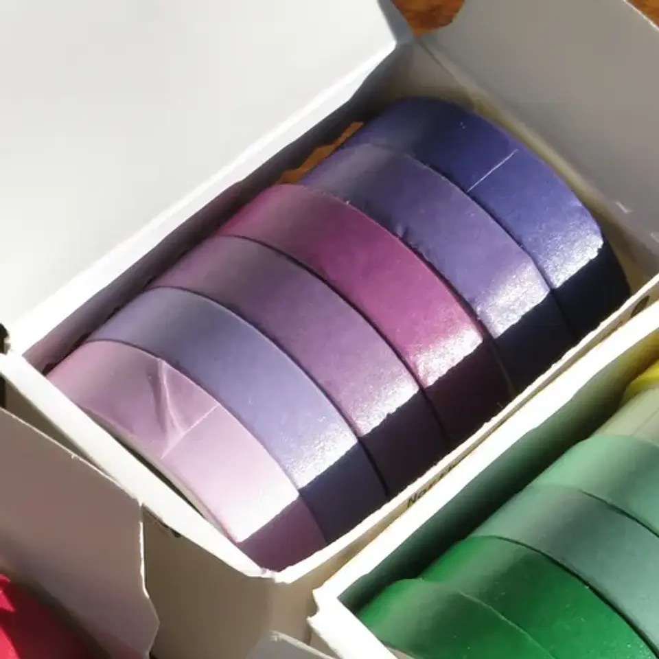 Set washi tape cinta colores 5