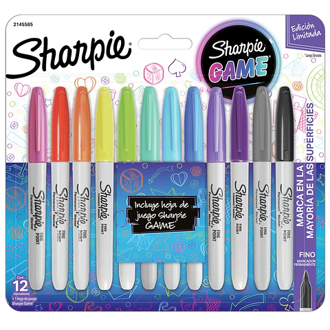 Set 12 Marcadores sharpie game