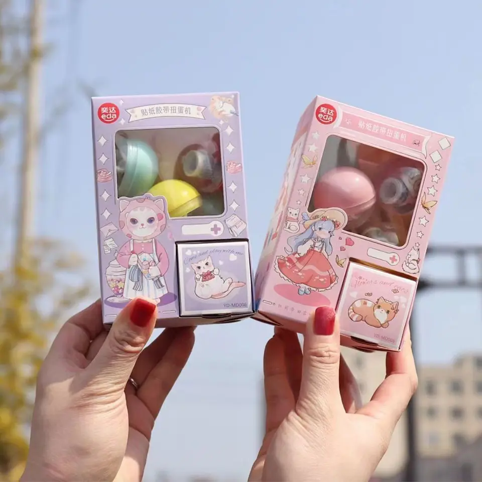 Caja sorpresa gashapon washi tape stickers 2