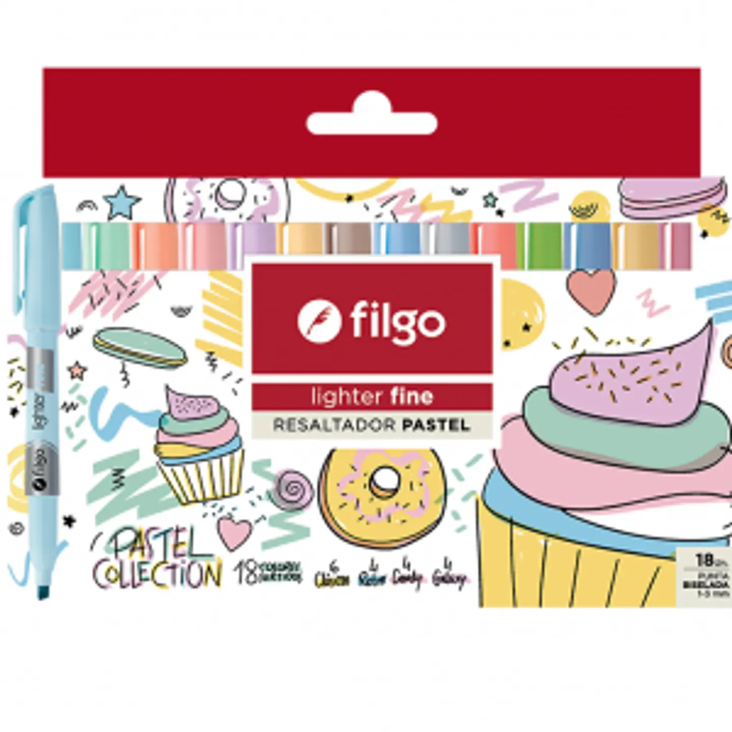 Set 18 destacadores lighter fine Filgo 1