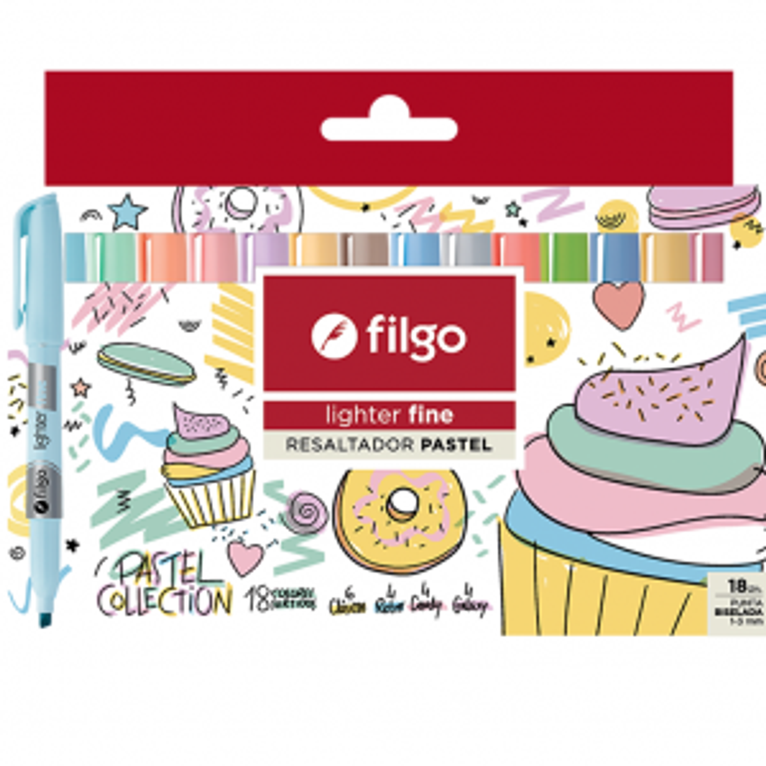 Set 18 destacadores lighter fine Filgo