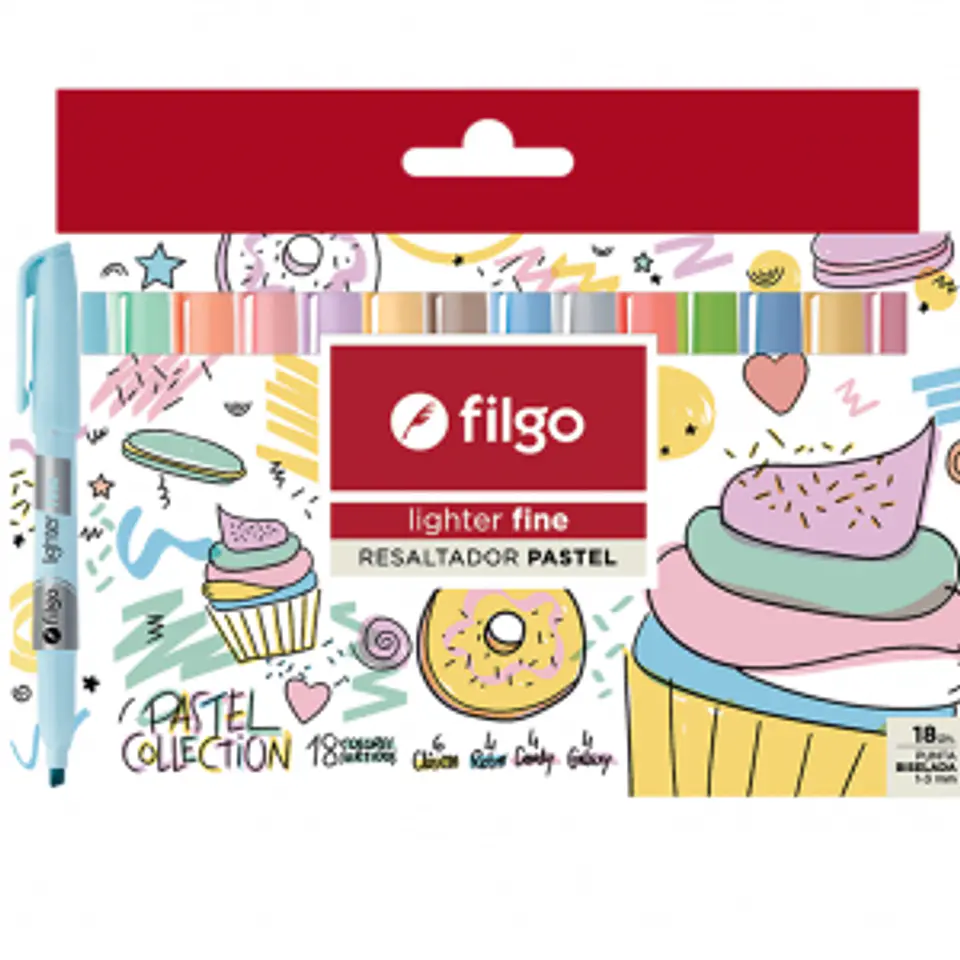 Set 18 destacadores lighter fine Filgo 1