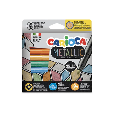 Carioca Metallic Maxi tip 6 colores