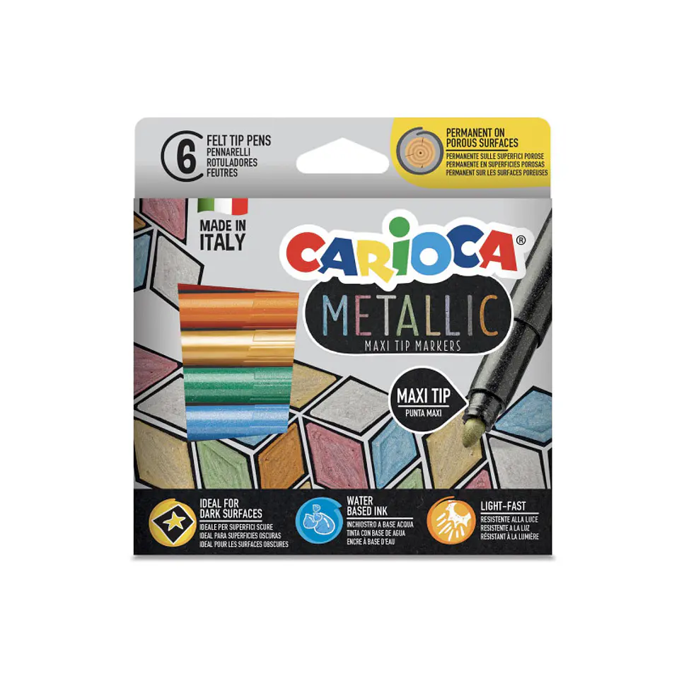 Carioca Metallic Maxi tip 6 colores 1