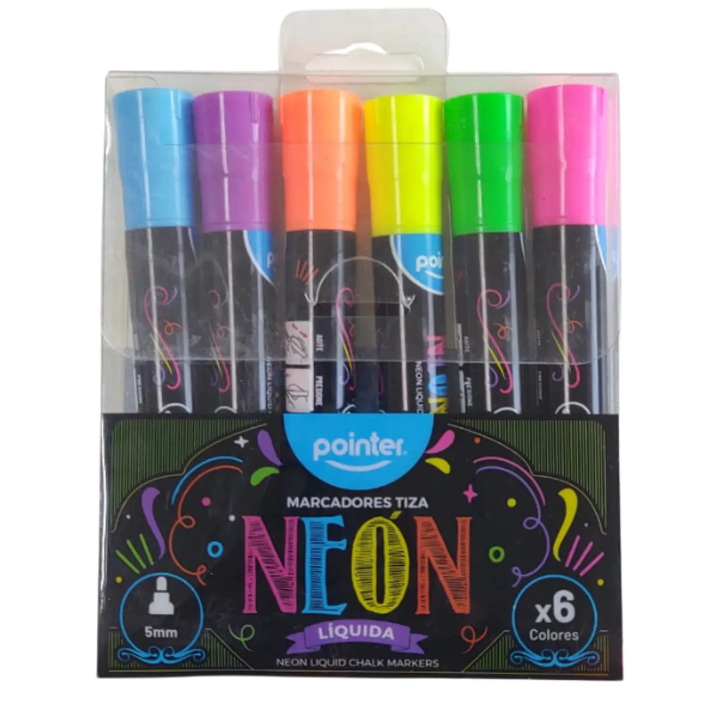 Set plumones tiza neon 1