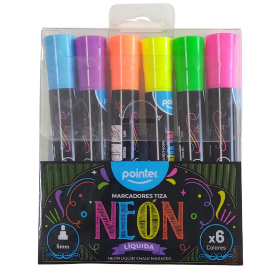 Set plumones tiza neon 1