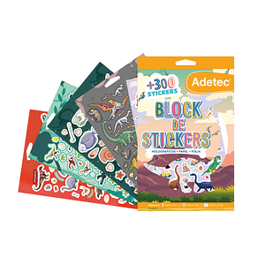 Block de stickers dinosaurios