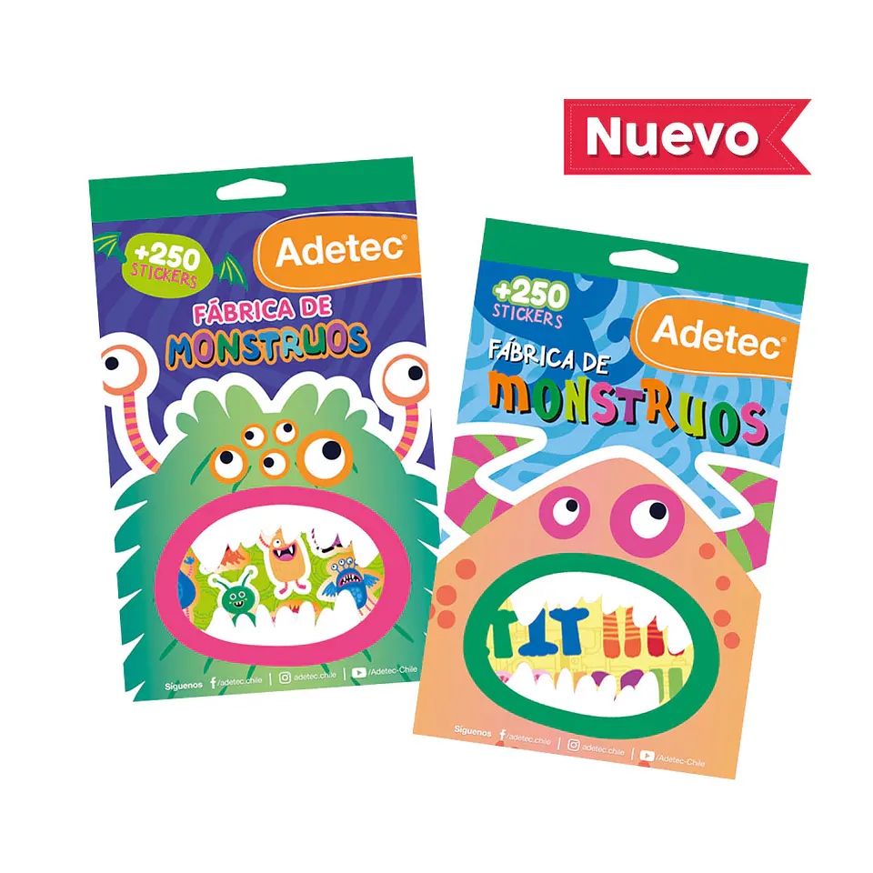 Block de stickers monstruos 1