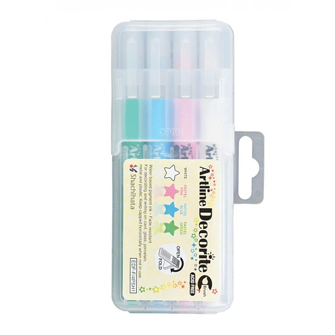 Set 4 marcadores decorite brush