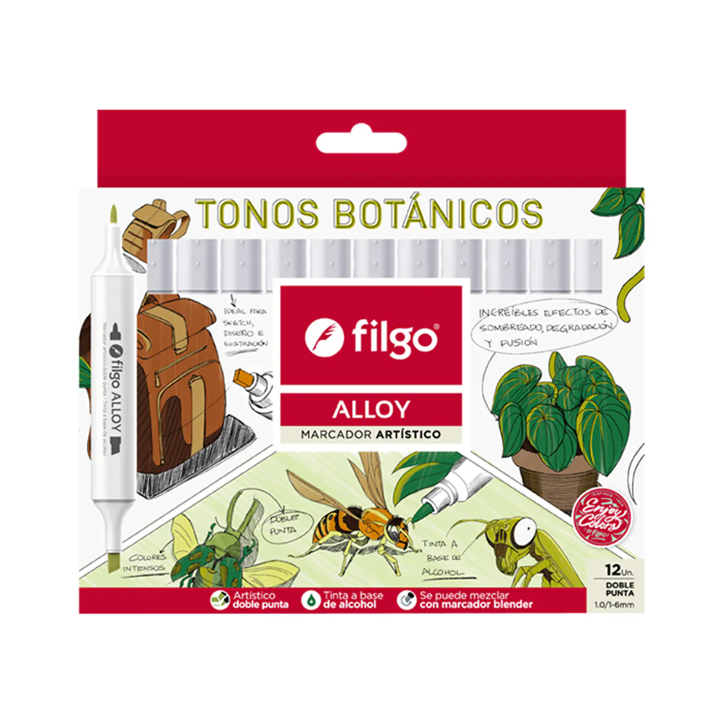 Marcadores artísticos Filgo alloy Botánicos 5