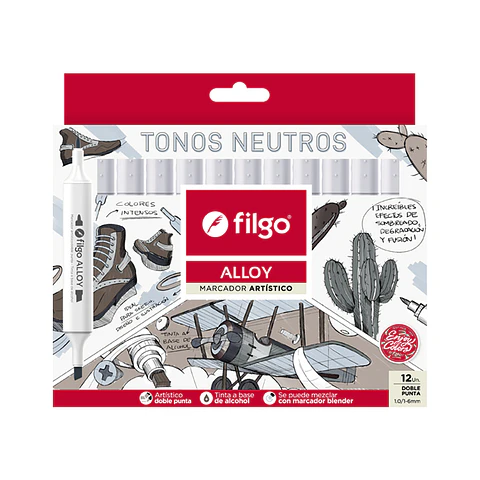 Marcadores artísticos Filgo alloy Neutros