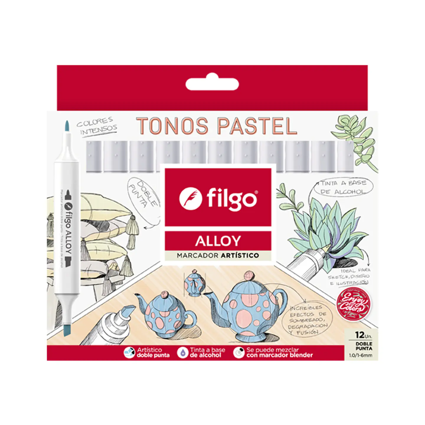 Marcadores artísticos Filgo alloy Pastel 1