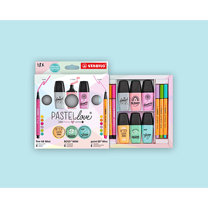 Set 18 Stabilo Pastel Love destacadores y tiralineas