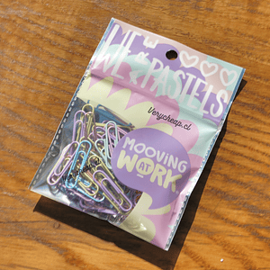 Clips pastel rose mooving