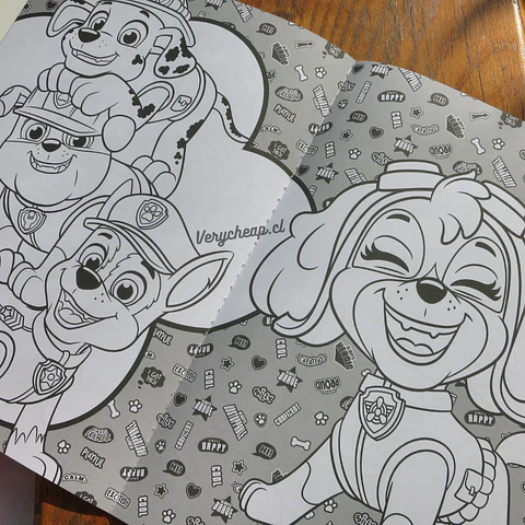 Libro para colorear paw patrol