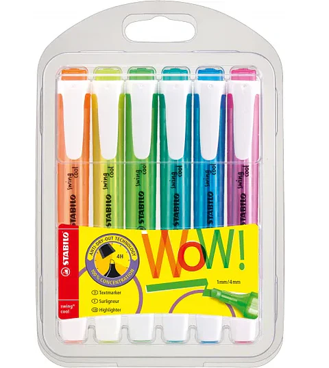 Set 6 stabilo swing cool fluor