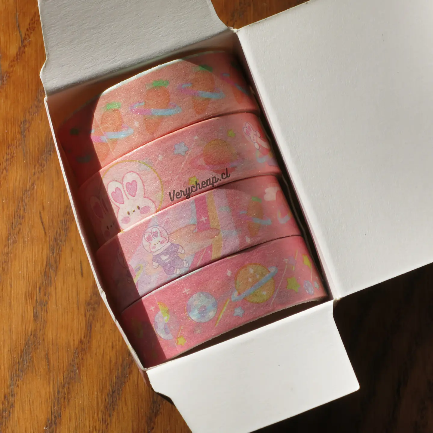 Set 4 washi tape Conejo 2