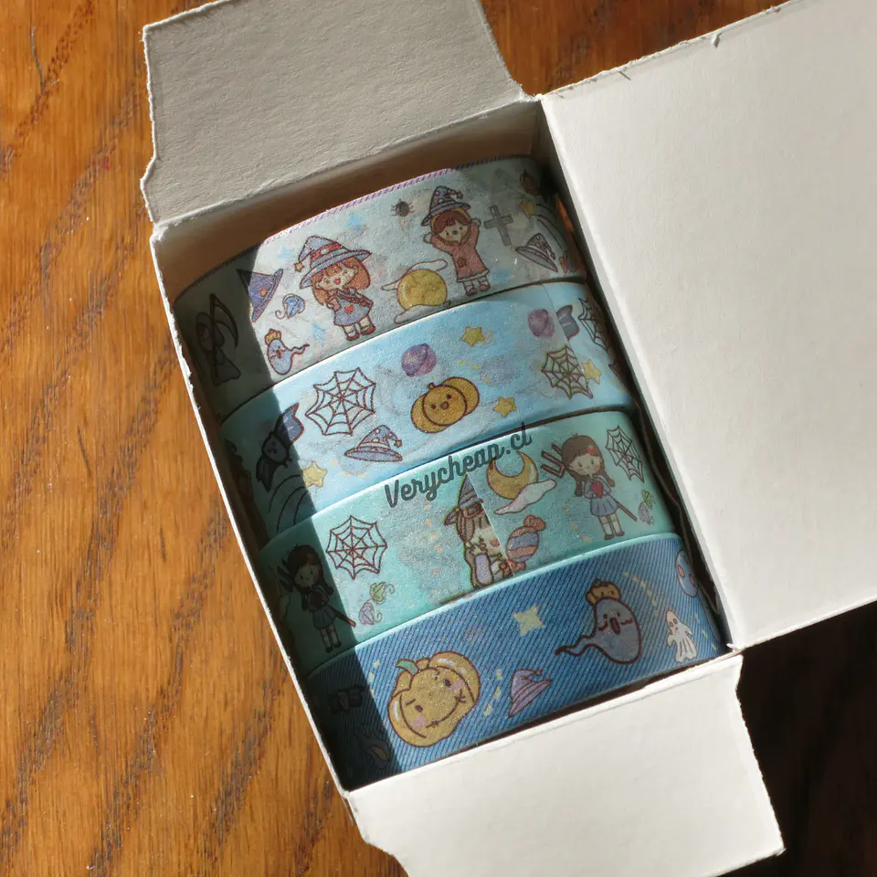 Set 4 washi tape bruja 4