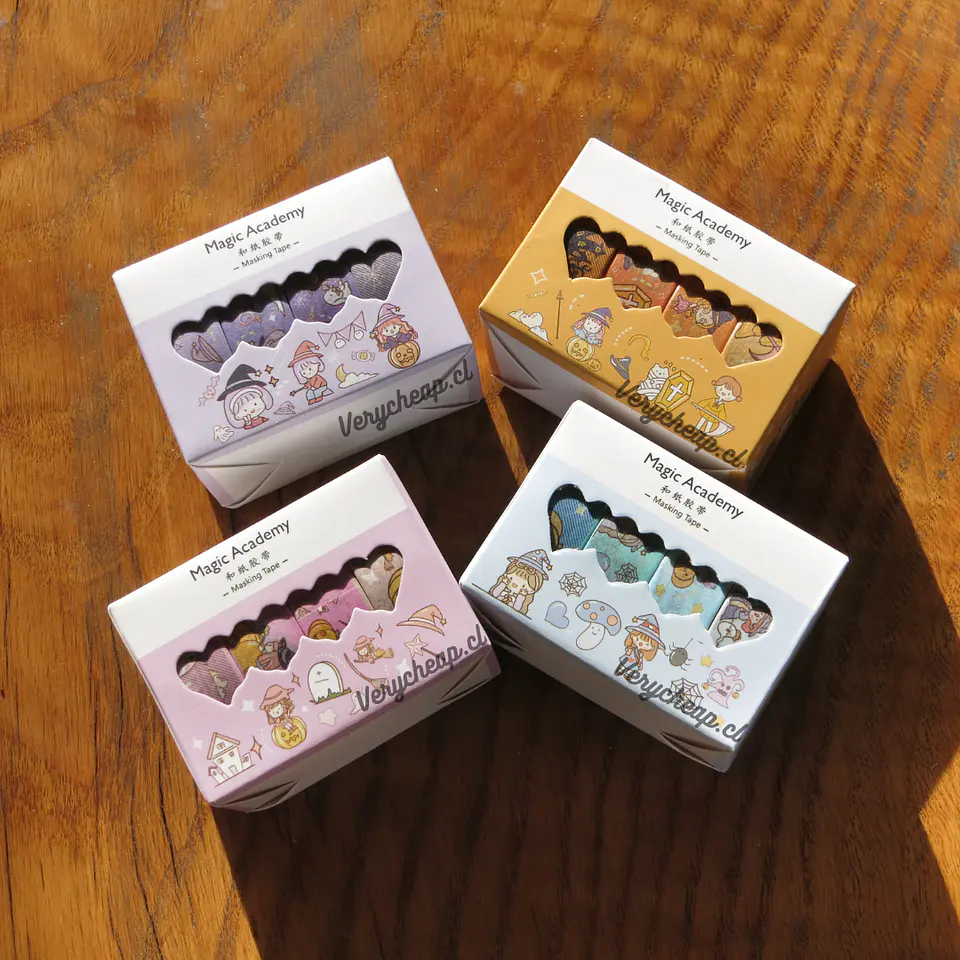 Set 4 washi tape bruja 1