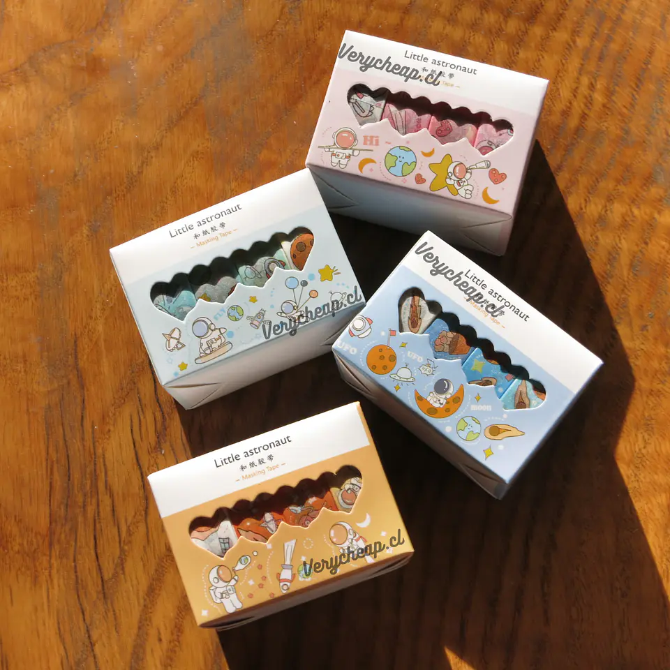 Set 4 washi tape astronauta 1