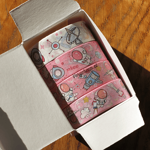 Set 4 washi tape astronauta
