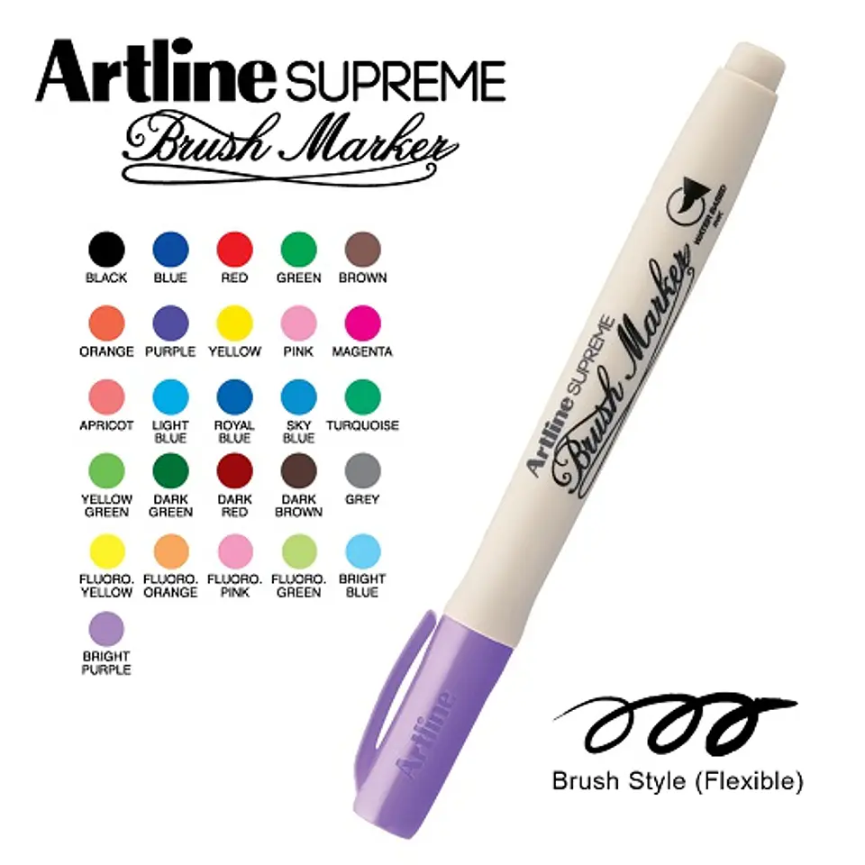 Artline supreme brush marker 1