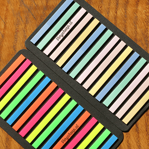 Notas adhesivas destacador transparente