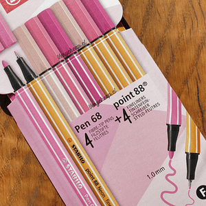 Set 8 shades of pink Stabilo ( 4 pen 68 + 4 point 88)