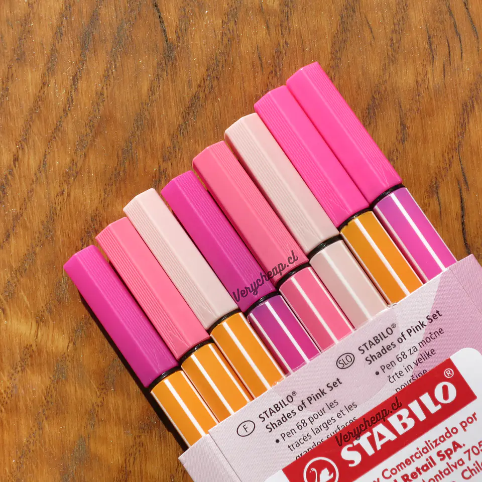 Set 8 shades of pink Stabilo ( 4 pen 68 + 4 point 88) 4