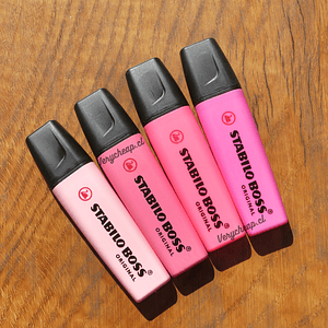 Set 4 destacadores shades of pink 