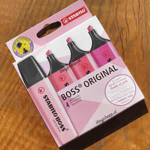 Set 4 destacadores shades of pink 